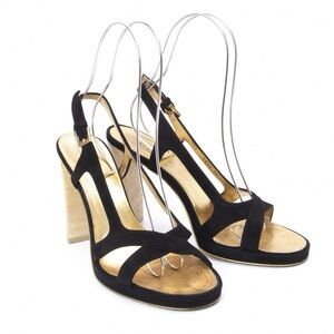 Gucci Black and Gold Heels